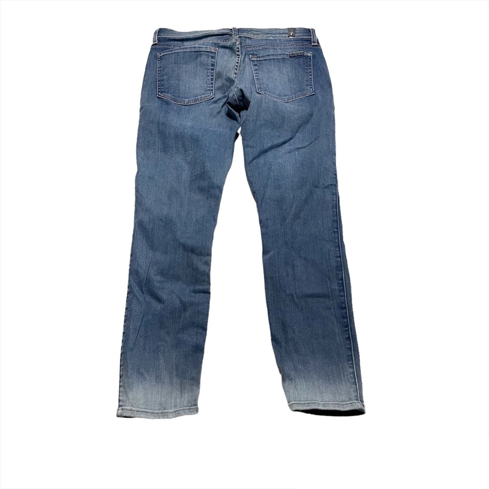 7 For All Mankind The Cropped Skinny Light Wash Casual Skinny Jeans Size 29 - Picture 3 of 11